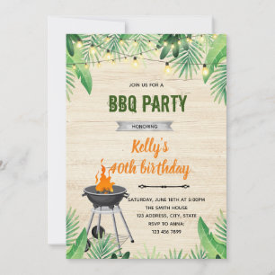 invitación a barbacoa tropical