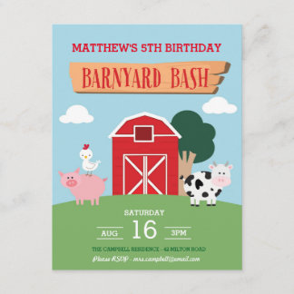Invitación a Barnyard Bash