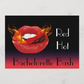 Invitación a Bash de Bachelorette Caliente Roja