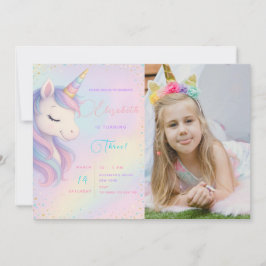 Invitación a Bash de cumpleaños de Unicornio mágic