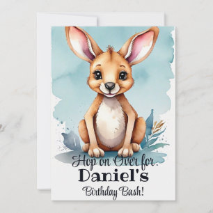 Invitación a Bash de cumpleaños de Watercolor Kang