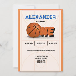 Invitación a Bash de primer cumpleaños de Slam Dun