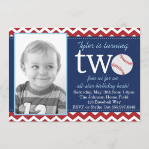Invitación a Bash por cumpleaños de Béisbol