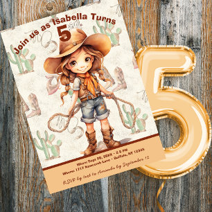 Invitación a Bash por cumpleaños de Cowboy 5