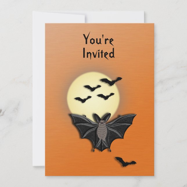 Invitación a Bat Halloween (Anverso)