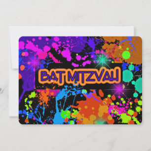Invitación a Bat Mitzvah, bandeja de pintura de Ne