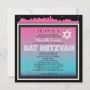 Invitación a Bat Mitzvah de BROADWAY CLÁSICA - con