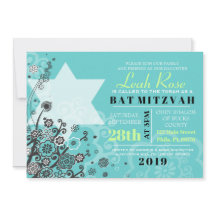 Invitación a Bat Mitzvah de STAR FLOWERS