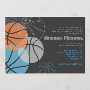 Invitación a Bat Mitzvah del bar BASKETBALL de GUA