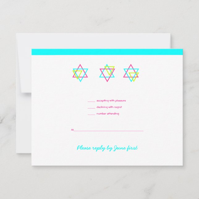 Invitación a Bat Mitzvah Marissa Malka RSVP (Anverso)