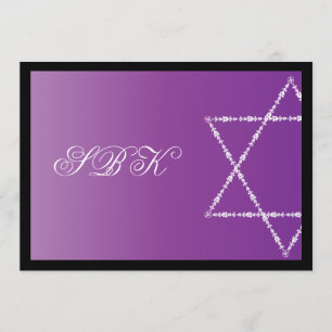 Invitación a Bat Mitzvah Sydney Blair Purple