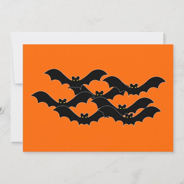 Invitación a Bats de Halloween (Anverso)