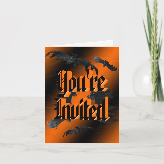 Invitación a Bats Halloween (Anverso)