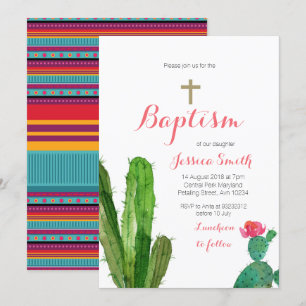 Invitación a bautizar - Invitación a la bebé