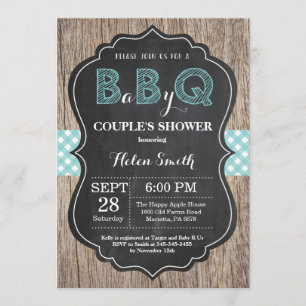 Invitación a BBQ Baby Shower Invitación bebé Q Bac