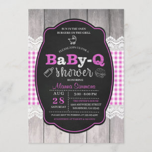 Invitación a BBQ de Baby Q Baby Shower