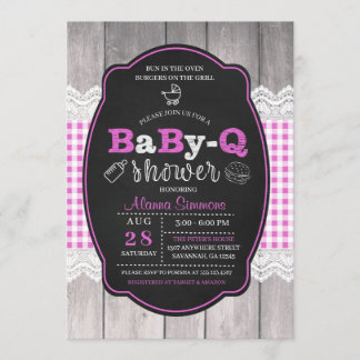 Invitación a BBQ de Baby Q Baby Shower