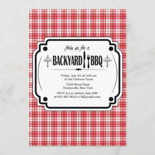 Invitación a BBQ de moda
