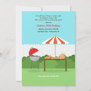 Invitación a BBQ en el patio trasero