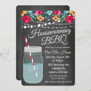 Invitación a BBQ Mason Jar