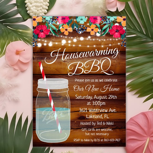 Invitación a BBQ Mason Jar (Subido por el creador)