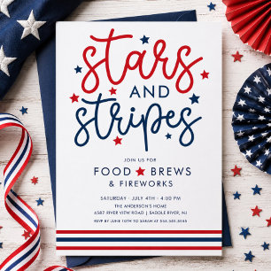 Invitación a BBQ Stars & Stripes