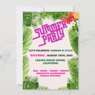 Invitación a BBQ Summer Bash