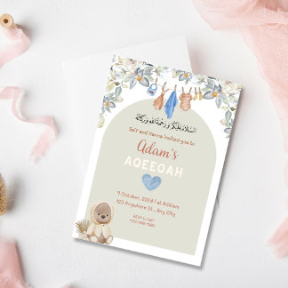 Invitación a Beary Cute Aqeeqah