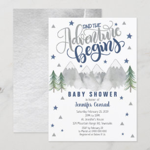 Invitación a bebé de Navy Adventure Baby Shower
