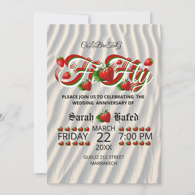 Invitación a Berry en 50 años, Boda de oro (Anverso)