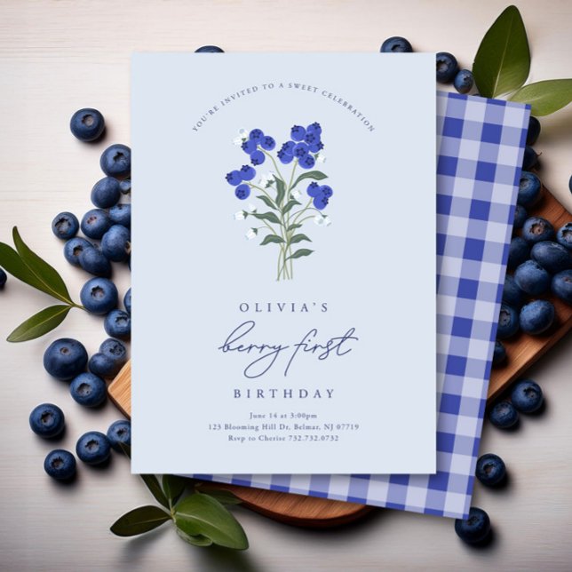 Invitación a Berry First Birthday Blueberry (Subido por el creador)