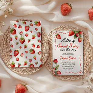 Invitación a Berry Sweet   Invitación de Baby Show