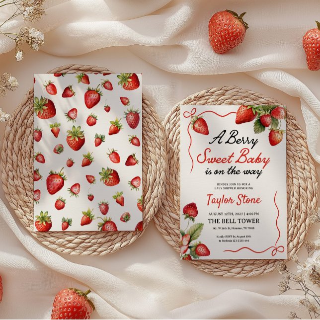 Invitación a Berry Sweet | Invitación de Baby Show (Subido por el creador)