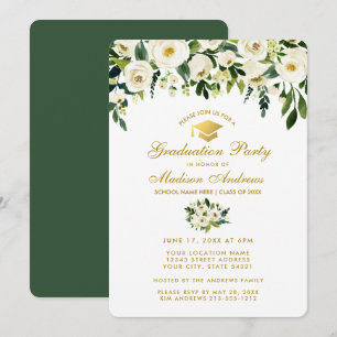 Invitación a BG de la fiesta de graduación de Flor