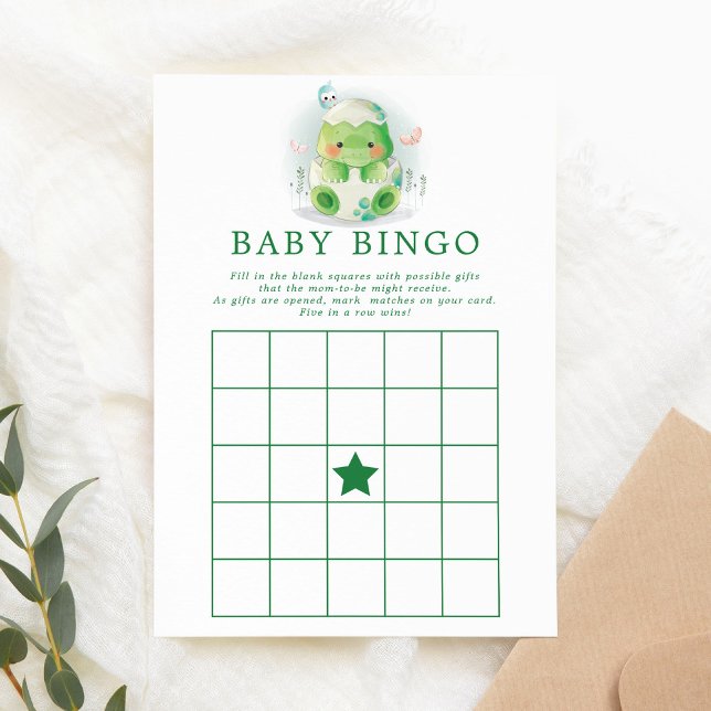 Invitación a Bingo de Bebé de Huevos de Dinosaurio (Subido por el creador)