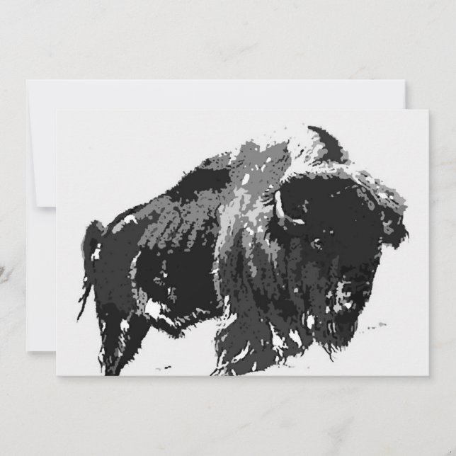 Invitación a Bison / Búfalo - Invitaciones a los B (Anverso)