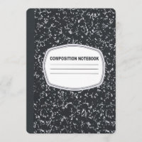 Invitación a bloc de notas de composición de Perso