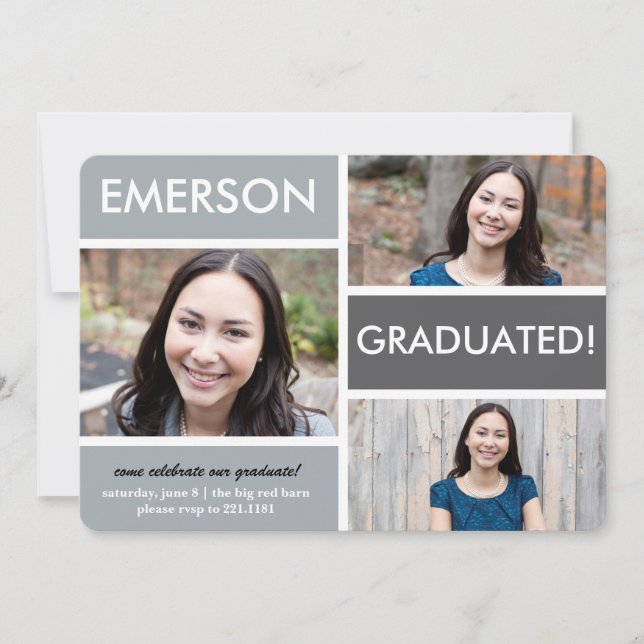 Invitación a bloques de graduación (Anverso)