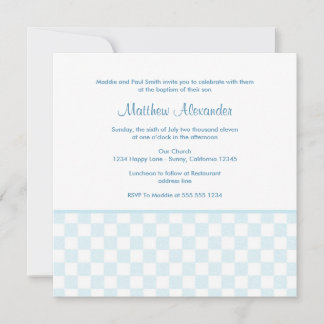 Invitación a Blue Gingham Square