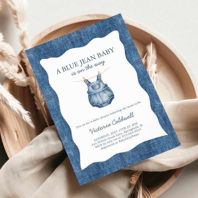 Invitación A Blue Jean Baby Denim Baby Shower (Subido por el creador)