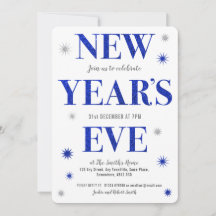 Invitación a Blue & Silver de Nochevieja