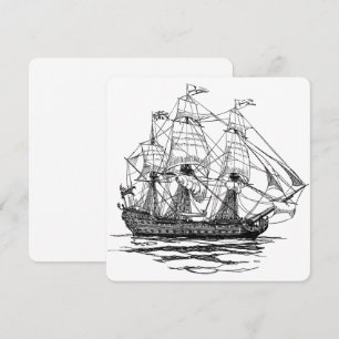 Invitación a boceto de cañón de galleón pirata vin