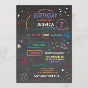 Invitación a boceto de fiesta de cumpleaños de sue