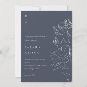 Invitación a boceto de la boda de un boceto floral