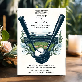 Invitación A Boda de Béisbol del equipo de campeón de campo d