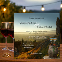 Invitación a Boda de Boda de Vino de Paisaje