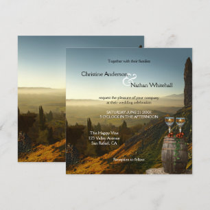 Invitación a Boda de Boda de Vino de Paisaje