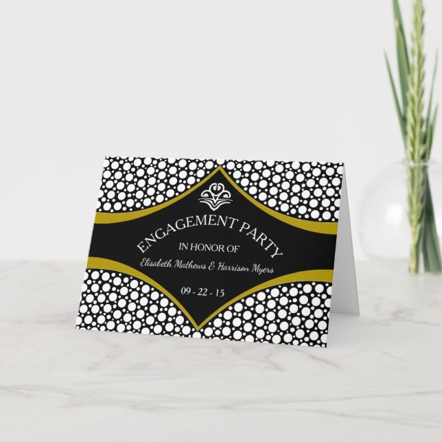 Invitación a Boda de Diamond Gold (Anverso)