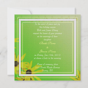invitación a boda de flores de margarita, padres d