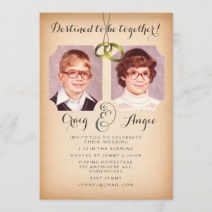Invitación a Boda de fotos de la vieja escuela